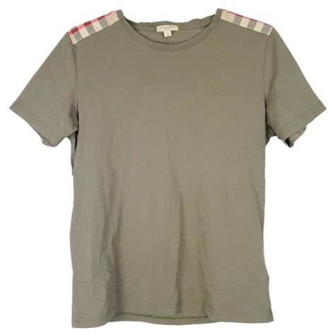 t shirt burberry uomo patch shoulder plaid nova check|burberry t-shirts for men.